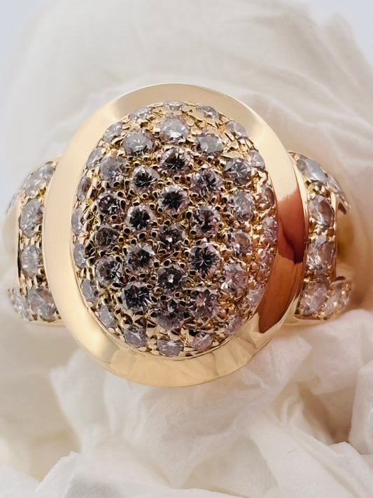 Cartier Vintage Diamond Ring in 18K Yellow Gold