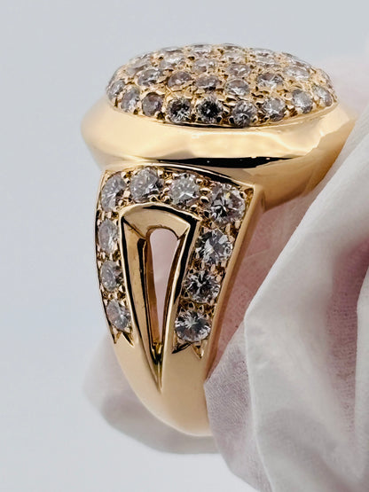 Cartier Vintage Diamond Ring in 18K Yellow Gold