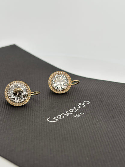 BUCCELLATI | Boucles d’oreilles | Or rose 18k & Diamants VVS2 | 10,00 ct