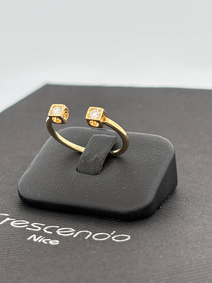 DINH VAN | Bague “Seventies” | Or jaune 18K & Diamants | 2,2 g