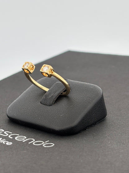 DINH VAN | Bague “Seventies” | Or jaune 18K & Diamants | 2,2 g