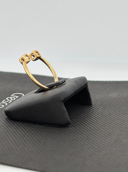 DINH VAN | Bague “Seventies” | Or jaune 18K & Diamants | 2,2 g