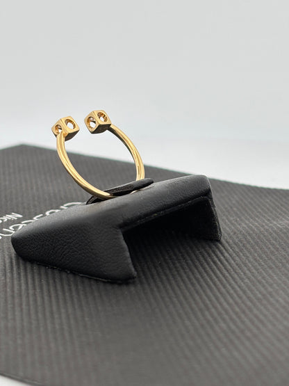 DINH VAN | Bague “Seventies” | Or jaune 18K & Diamants | 2,2 g