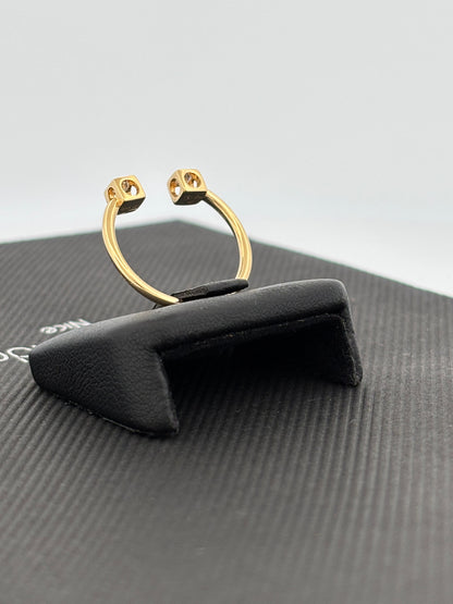 DINH VAN | Bague “Seventies” | Or jaune 18K & Diamants | 2,2 g