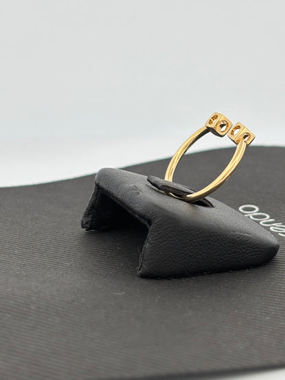 DINH VAN | Bague “Seventies” | Or jaune 18K & Diamants | 2,2 g