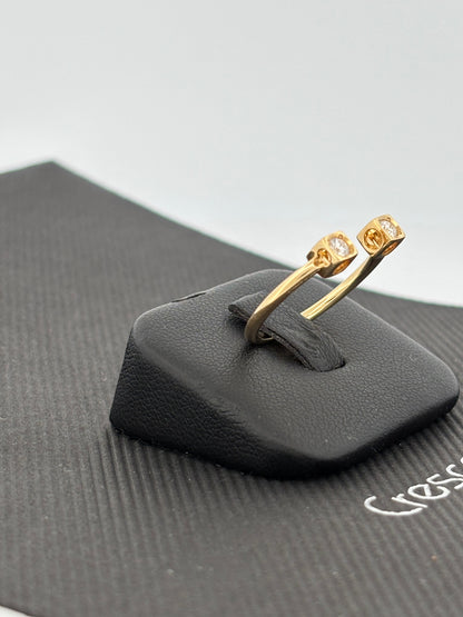 DINH VAN | Bague “Seventies” | Or jaune 18K & Diamants | 2,2 g