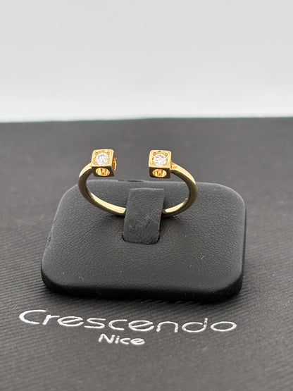 DINH VAN | Bague “Seventies” | Or jaune 18K & Diamants | 2,2 g