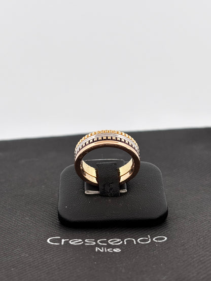 BOUCHERON | Quatre Classique Small | Or jaune, blanc & rose 18k | Taille 55 | 8,3 g