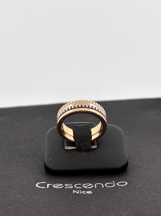 BOUCHERON | Quatre Classique Small | Or jaune, blanc & rose 18k | Taille 55 | 8,3 g