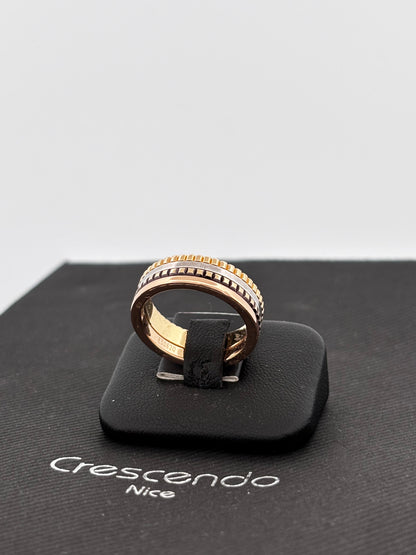 BOUCHERON | Quatre Classique Small | Or jaune, blanc & rose 18k | Taille 55 | 8,3 g