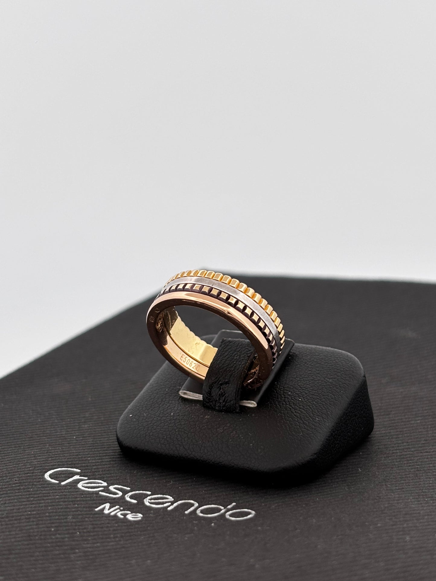 BOUCHERON | Quatre Classique Small | Or jaune, blanc & rose 18k | Taille 55 | 8,3 g