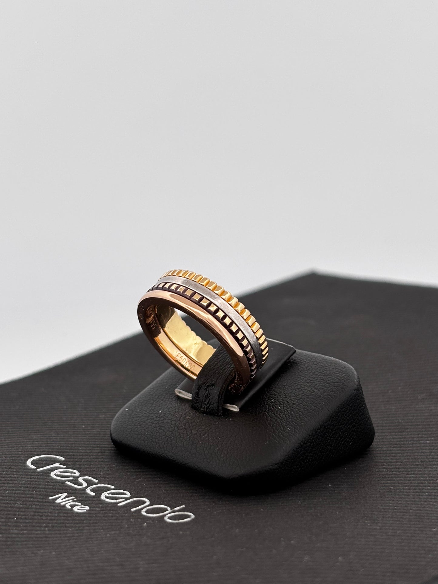 BOUCHERON | Quatre Classique Small | Or jaune, blanc & rose 18k | Taille 55 | 8,3 g