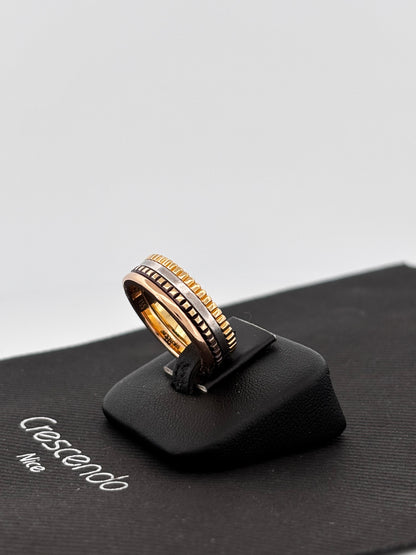 BOUCHERON | Quatre Classique Small | Or jaune, blanc & rose 18k | Taille 55 | 8,3 g