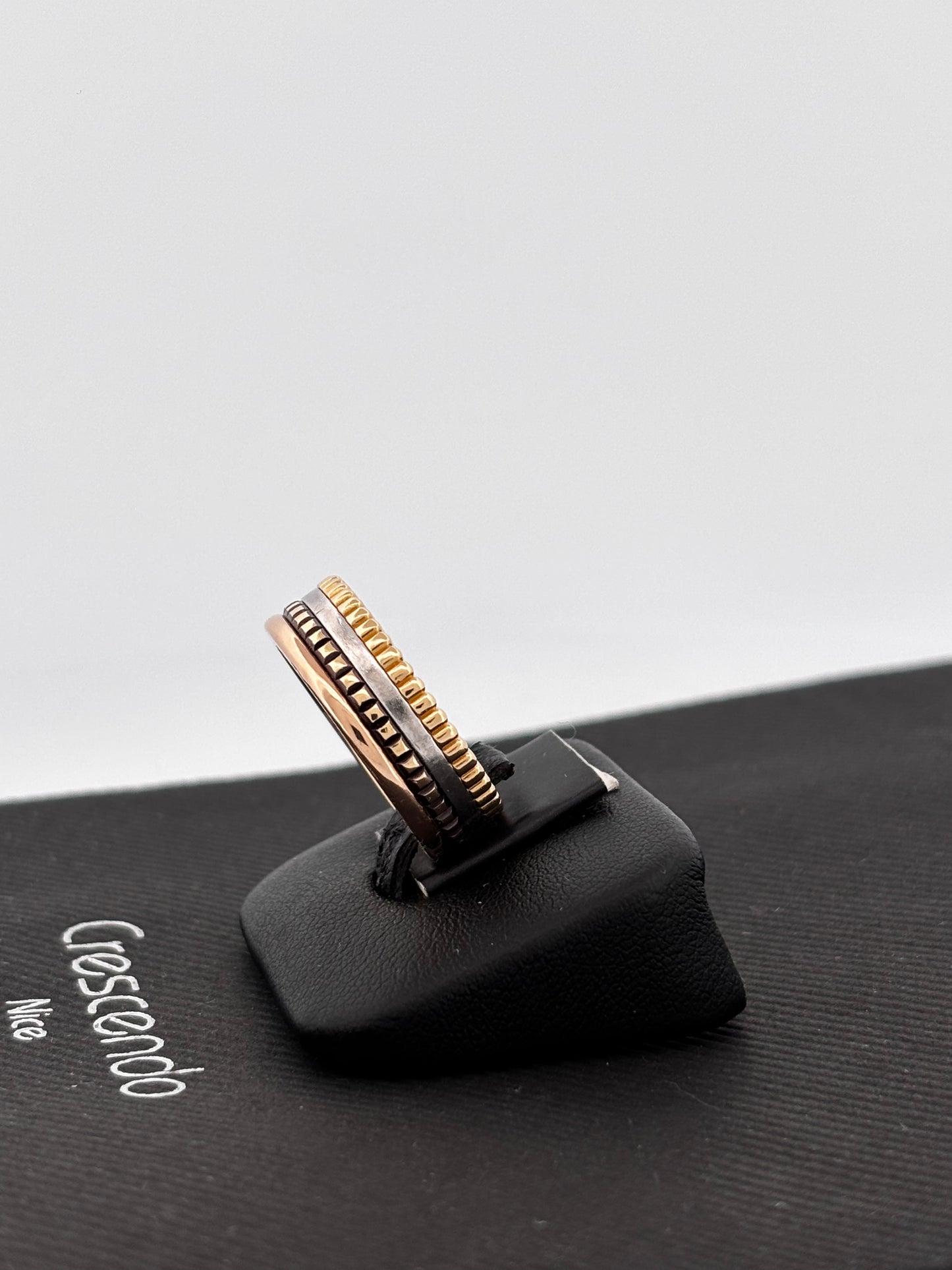 BOUCHERON | Quatre Classique Small | Or jaune, blanc & rose 18k | Taille 55 | 8,3 g