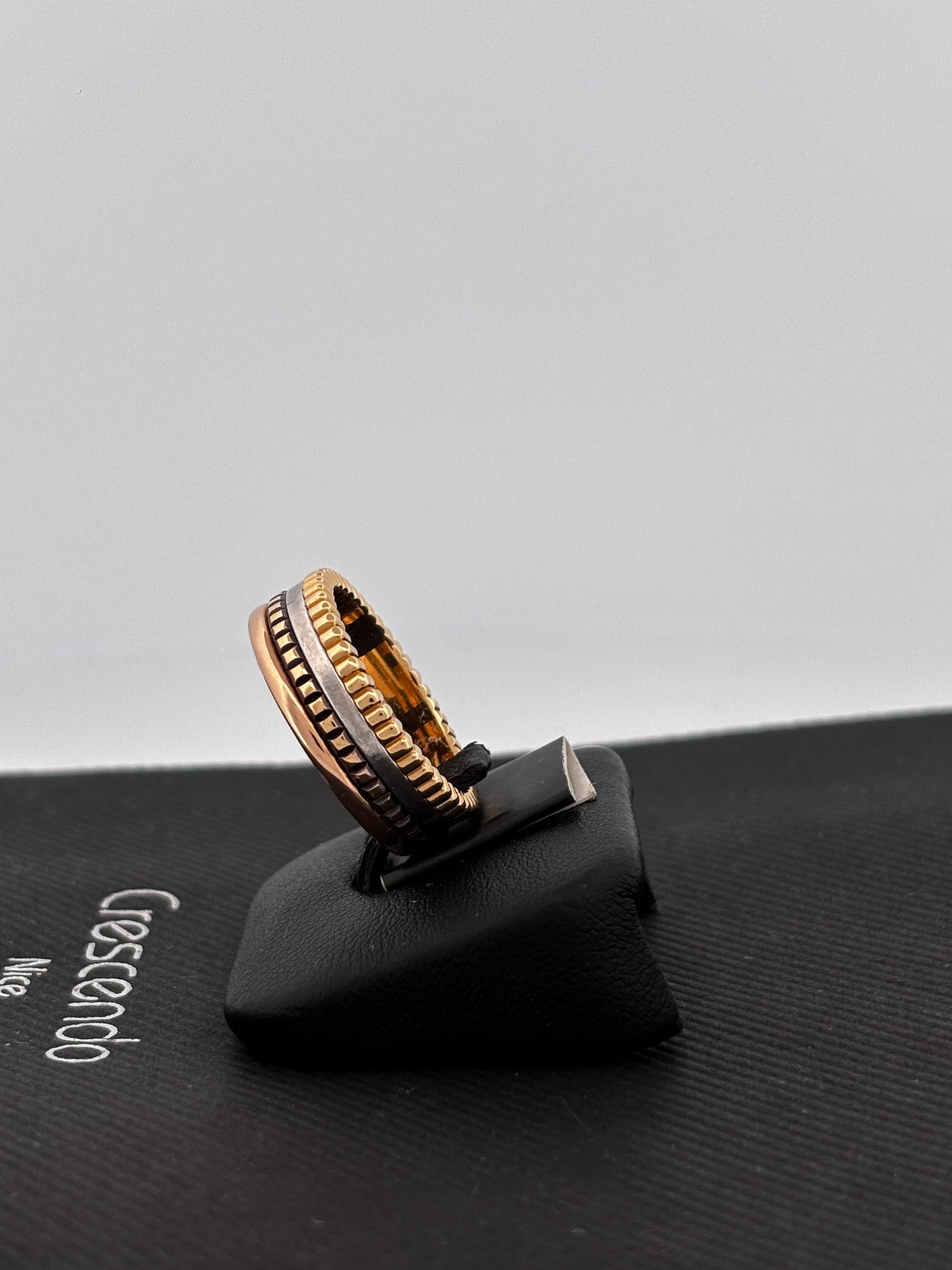 BOUCHERON | Quatre Classique Small | Or jaune, blanc & rose 18k | Taille 55 | 8,3 g