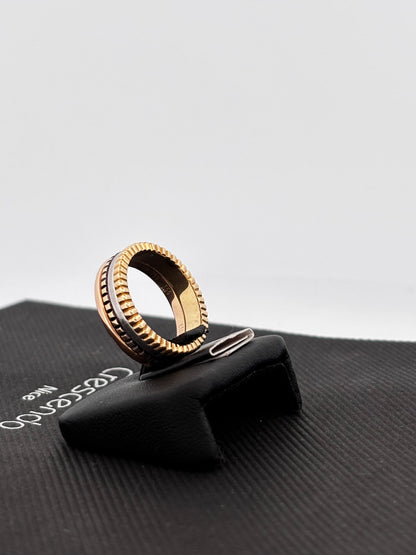 BOUCHERON | Quatre Classique Small | Or jaune, blanc & rose 18k | Taille 55 | 8,3 g