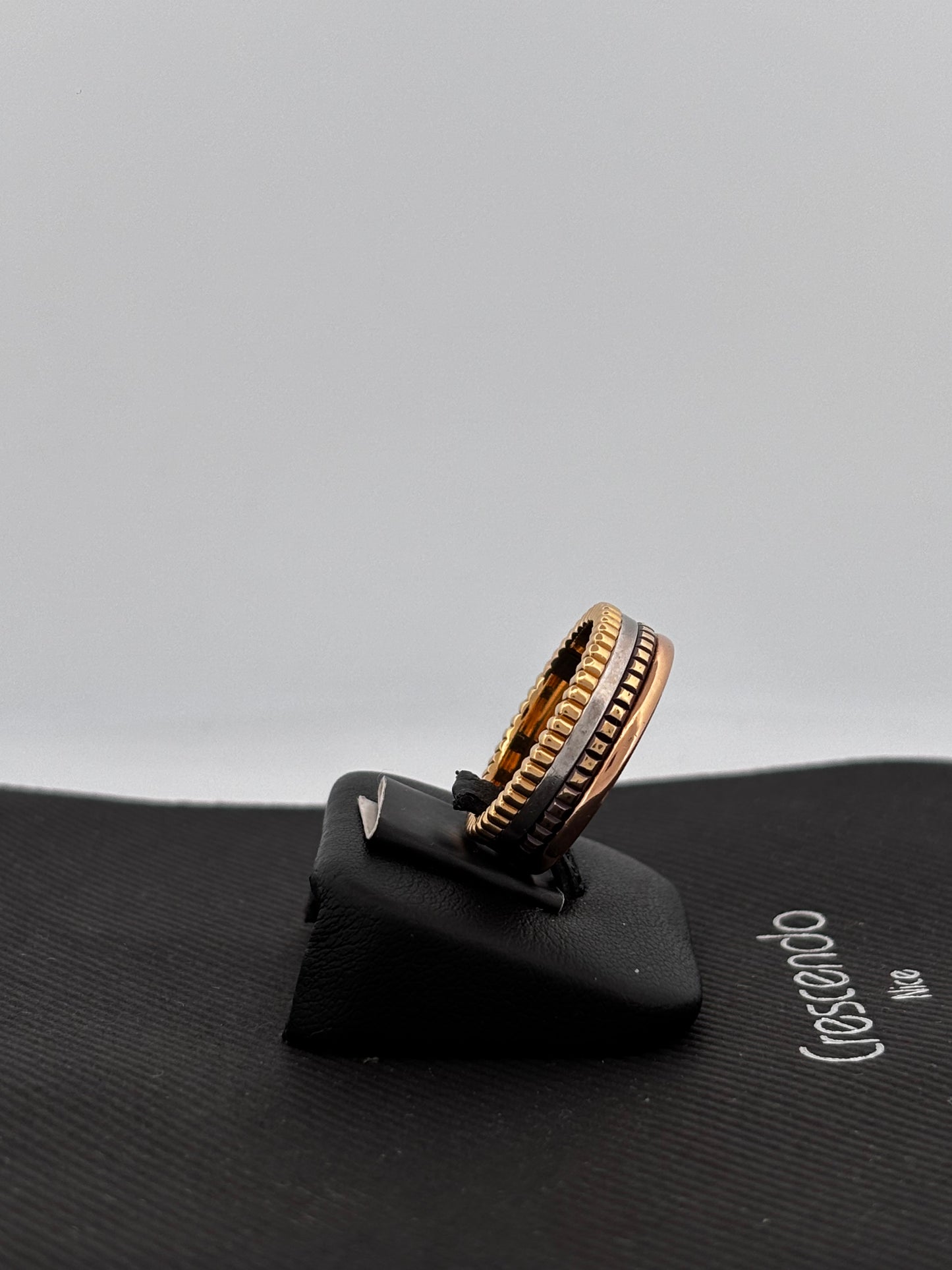 BOUCHERON | Quatre Classique Small | Or jaune, blanc & rose 18k | Taille 55 | 8,3 g