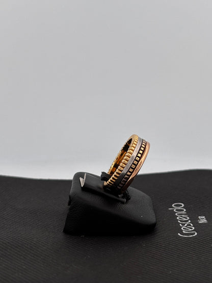 BOUCHERON | Quatre Classique Small | Or jaune, blanc & rose 18k | Taille 55 | 8,3 g