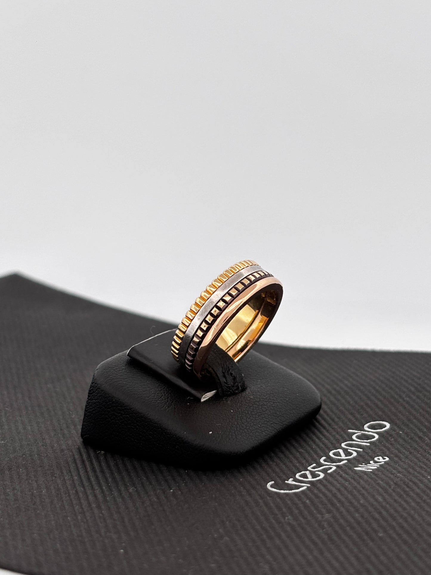 BOUCHERON | Quatre Classique Small | Or jaune, blanc & rose 18k | Taille 55 | 8,3 g