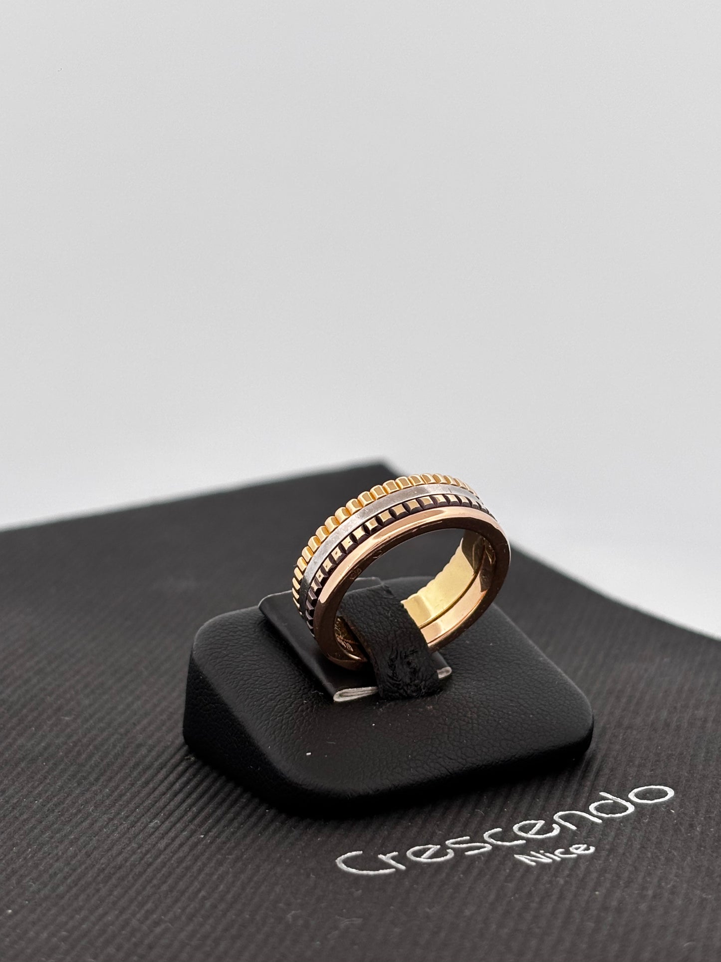 BOUCHERON | Quatre Classique Small | Or jaune, blanc & rose 18k | Taille 55 | 8,3 g