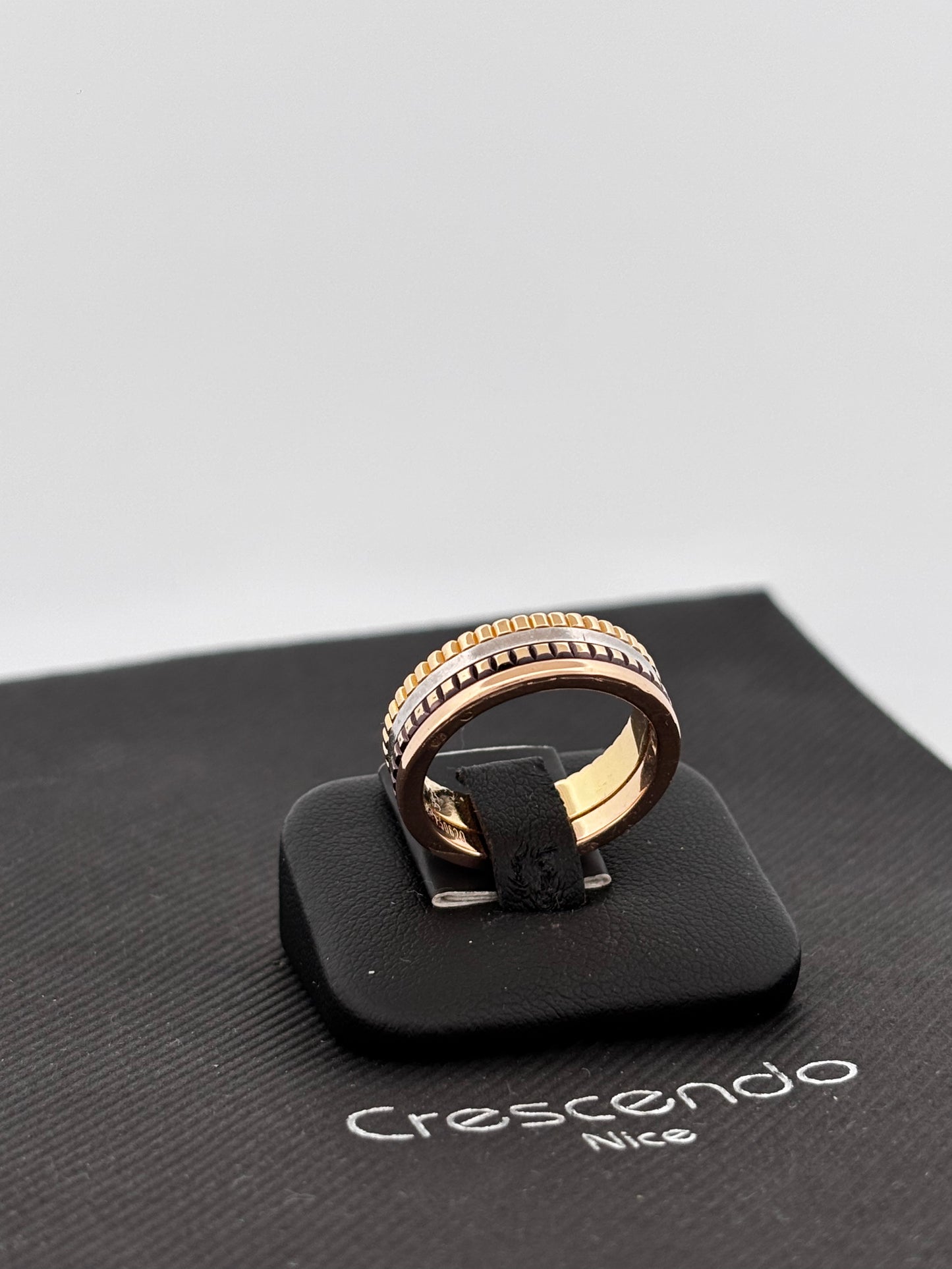 BOUCHERON | Quatre Classique Small | Or jaune, blanc & rose 18k | Taille 55 | 8,3 g