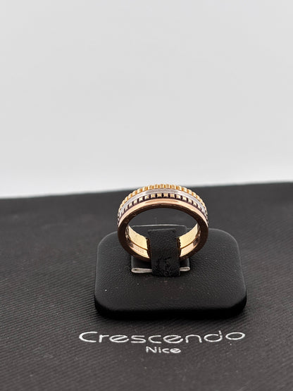 BOUCHERON | Quatre Classique Small | Or jaune, blanc & rose 18k | Taille 55 | 8,3 g