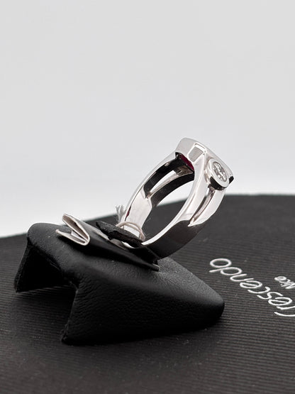 BAGUE RUBIS NON CHAUFFÉ | Or blanc 18k | 3,00 ct | Taille 58 | 9 g