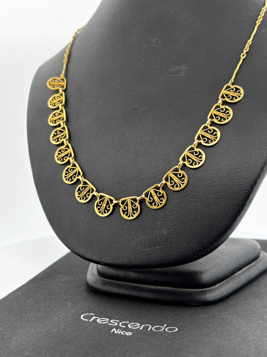 Collier Draperie Art Nouveau | Or 18K | 42 cm | 7,8 g | Circa 1900–1920