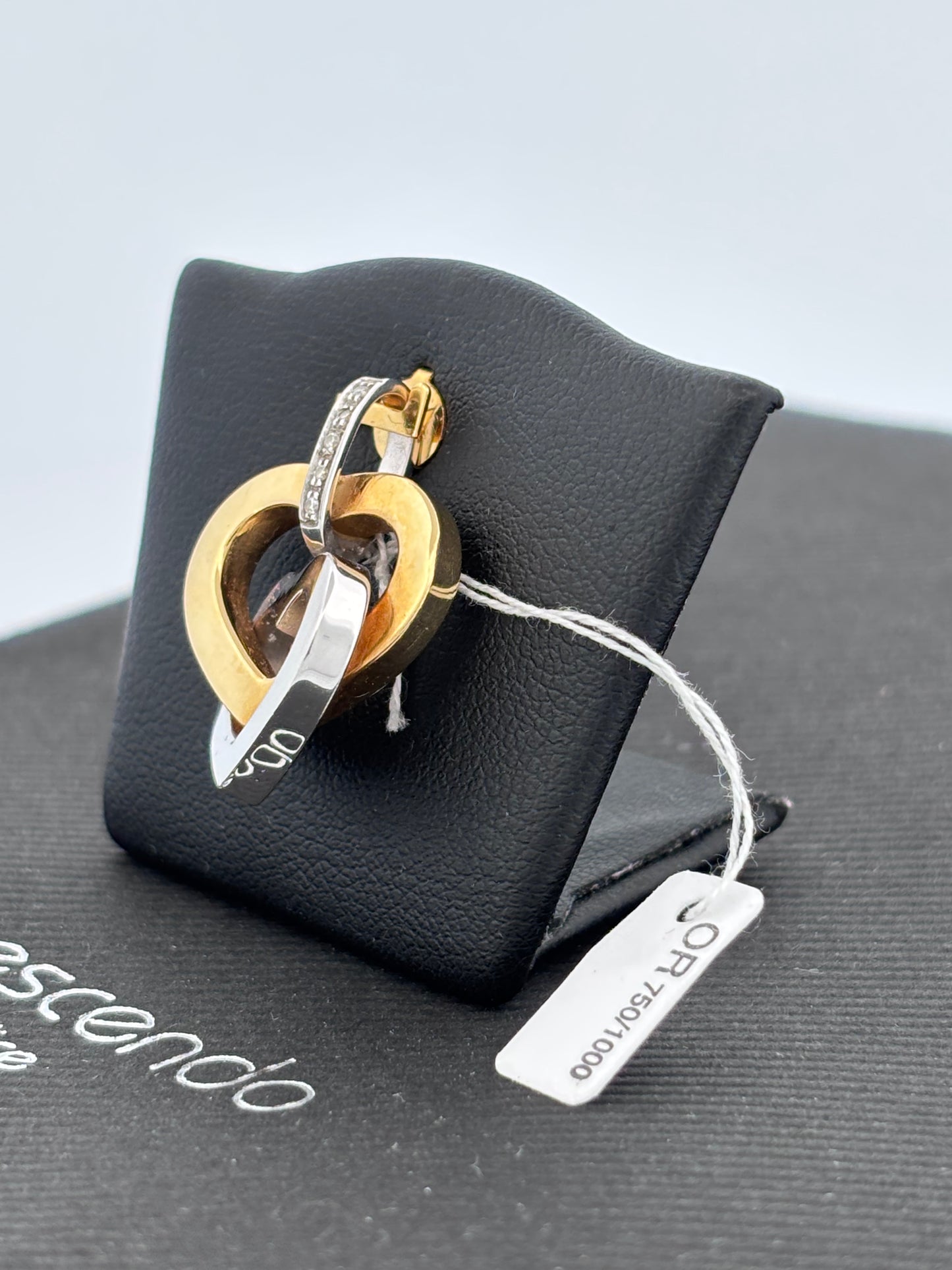 Double coeur jaune blanc