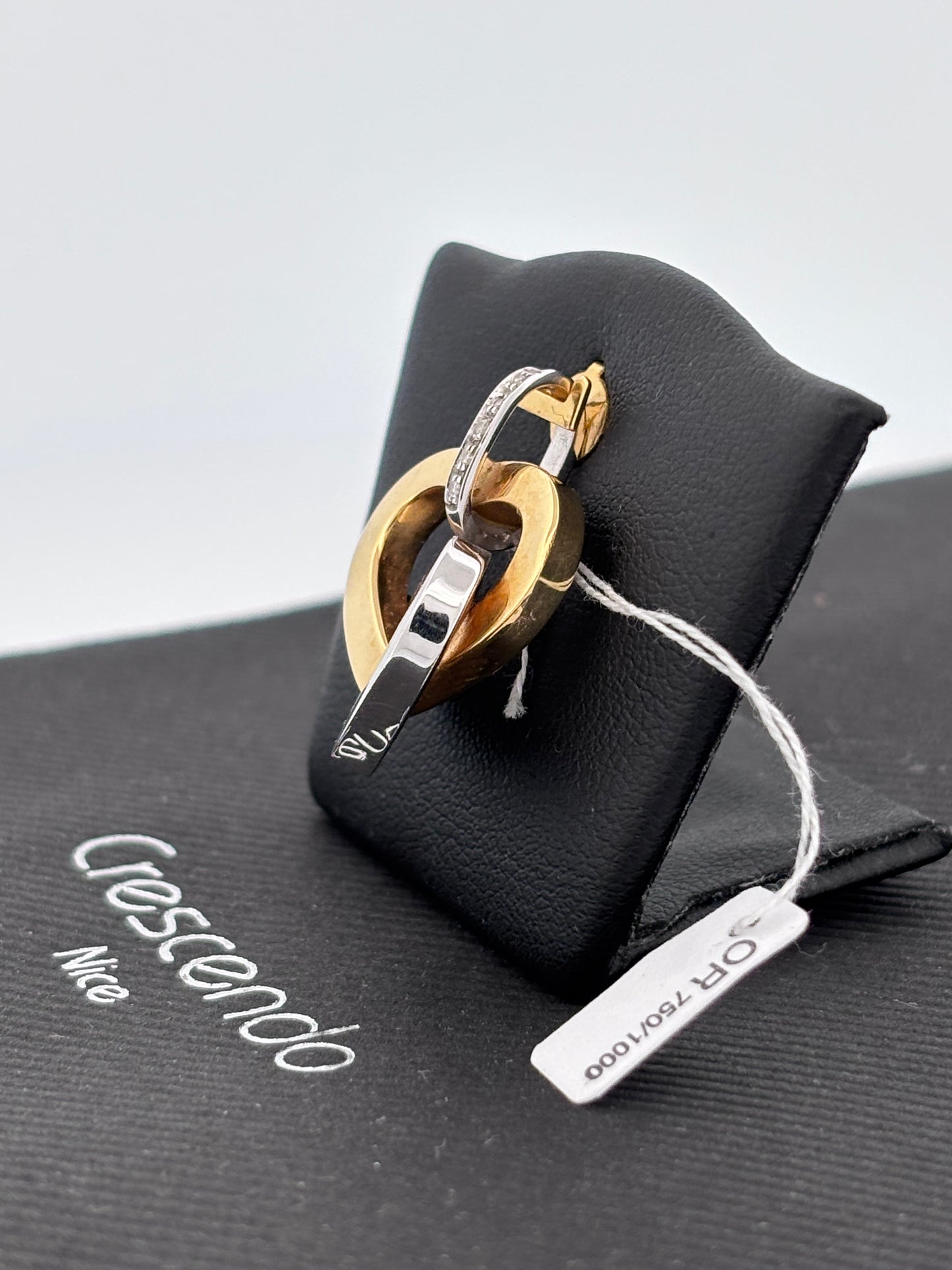 Double coeur jaune blanc