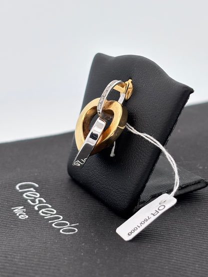 Double coeur jaune blanc