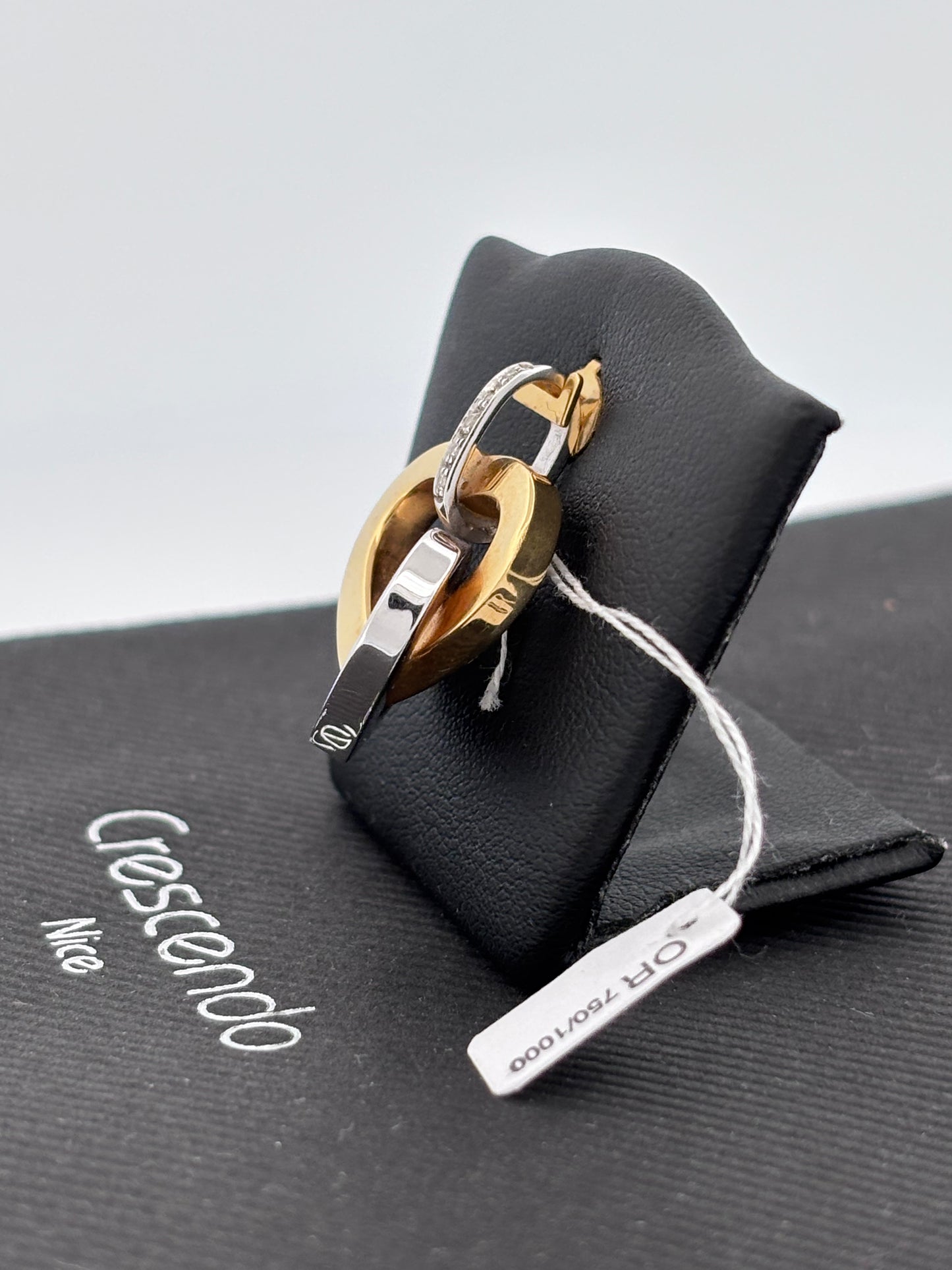 Double coeur jaune blanc