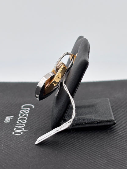 Double coeur jaune blanc