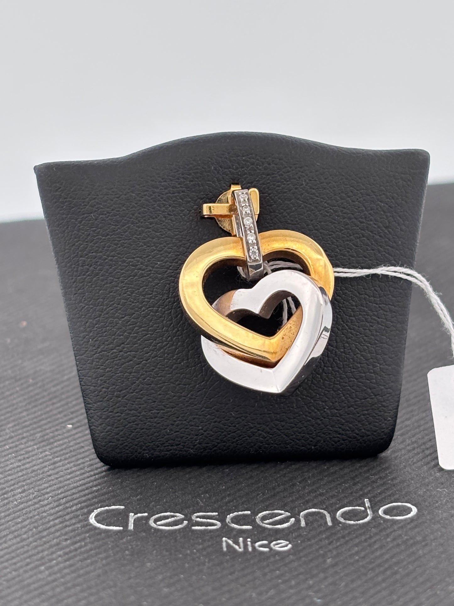 Double coeur jaune blanc