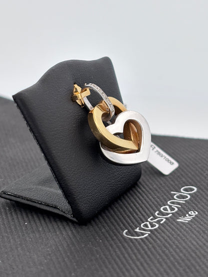 Double coeur jaune blanc