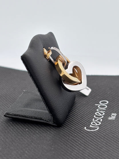 Double coeur jaune blanc