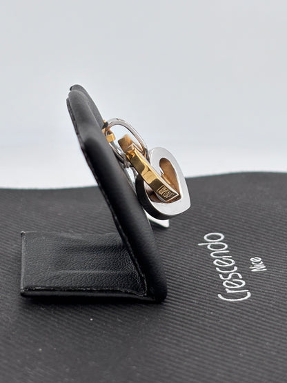 Double coeur jaune blanc