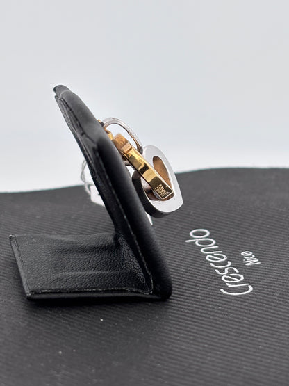 Double coeur jaune blanc