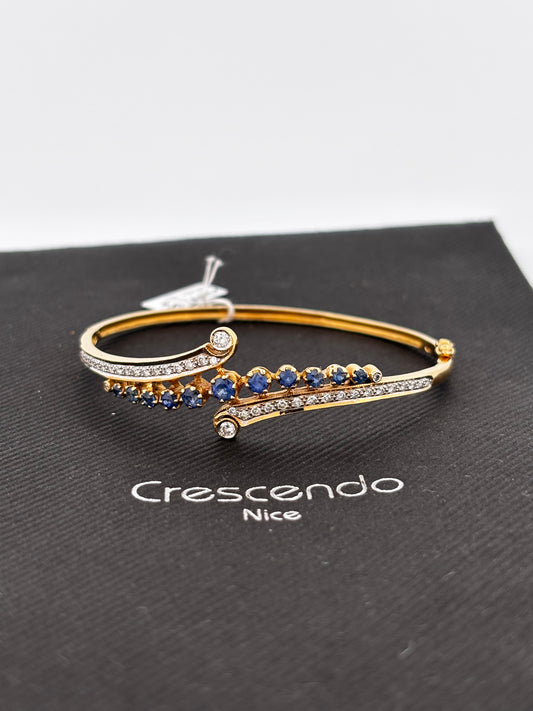 Bracelet saphir diam gold