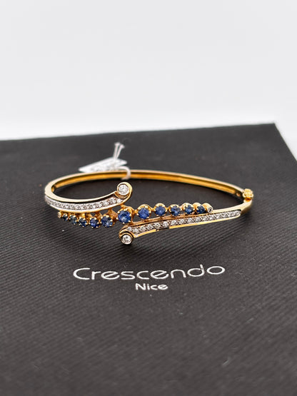 Bracelet saphir diam gold