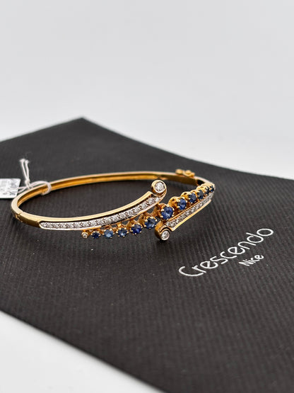 Bracelet saphir diam gold