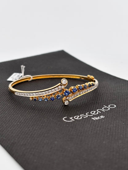 Bracelet saphir diam gold