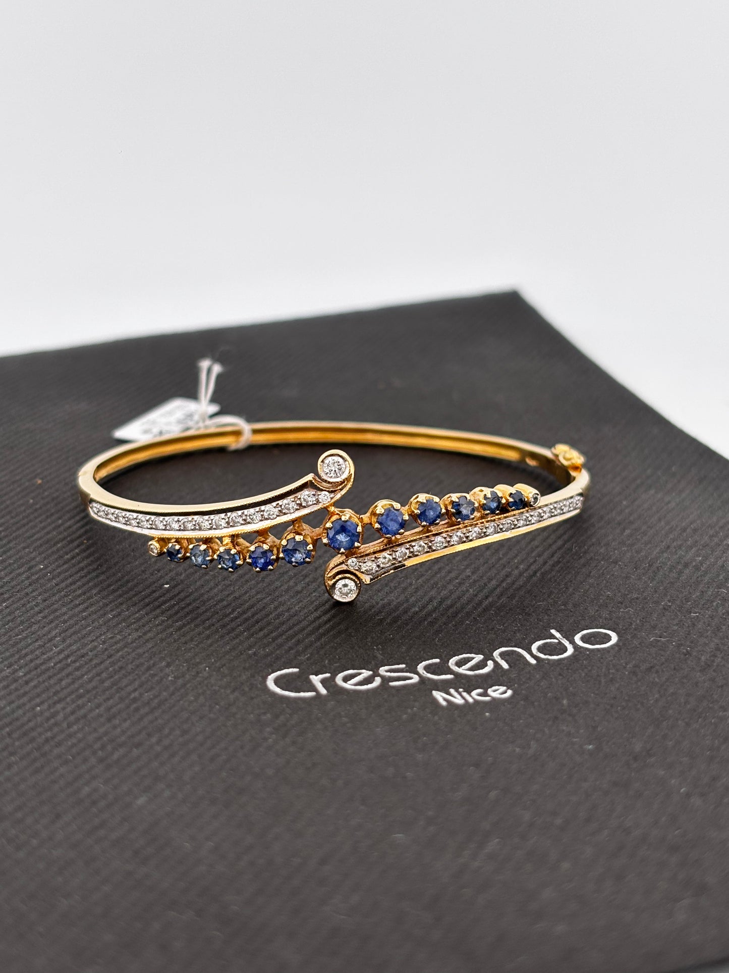 Bracelet saphir diam gold