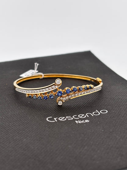 Bracelet saphir diam gold