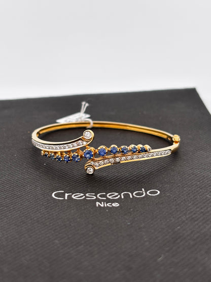 Bracelet saphir diam gold