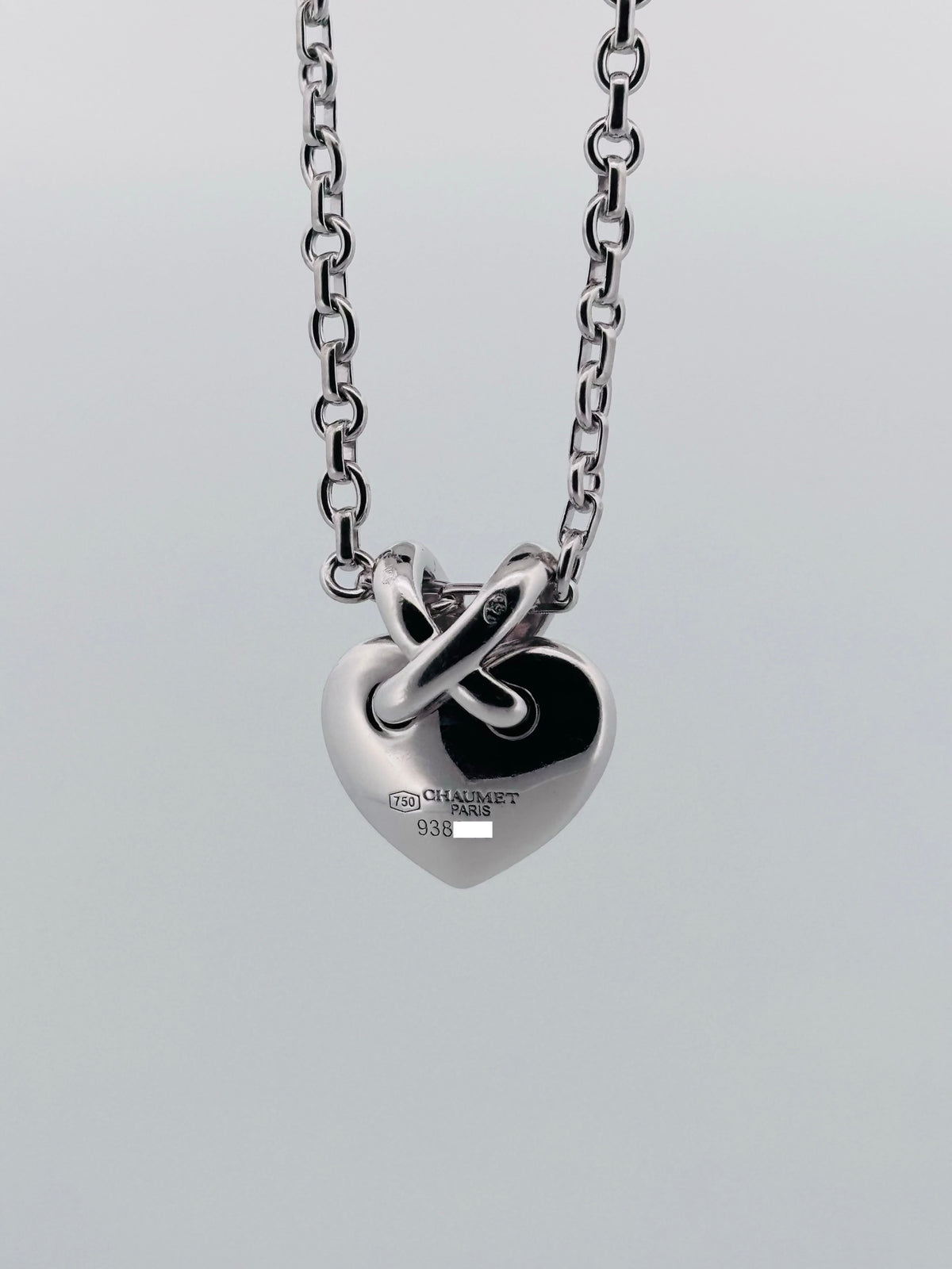 Chaumet Liens Heart Pendant Necklace – 18K White Gold & Diamonds