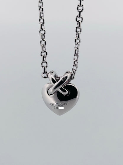 Chaumet Liens Heart Pendant Necklace – 18K White Gold & Diamonds