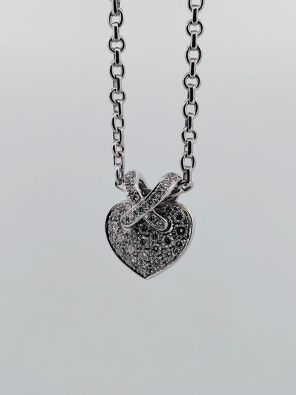 Chaumet Liens Heart Pendant Necklace – 18K White Gold & Diamonds