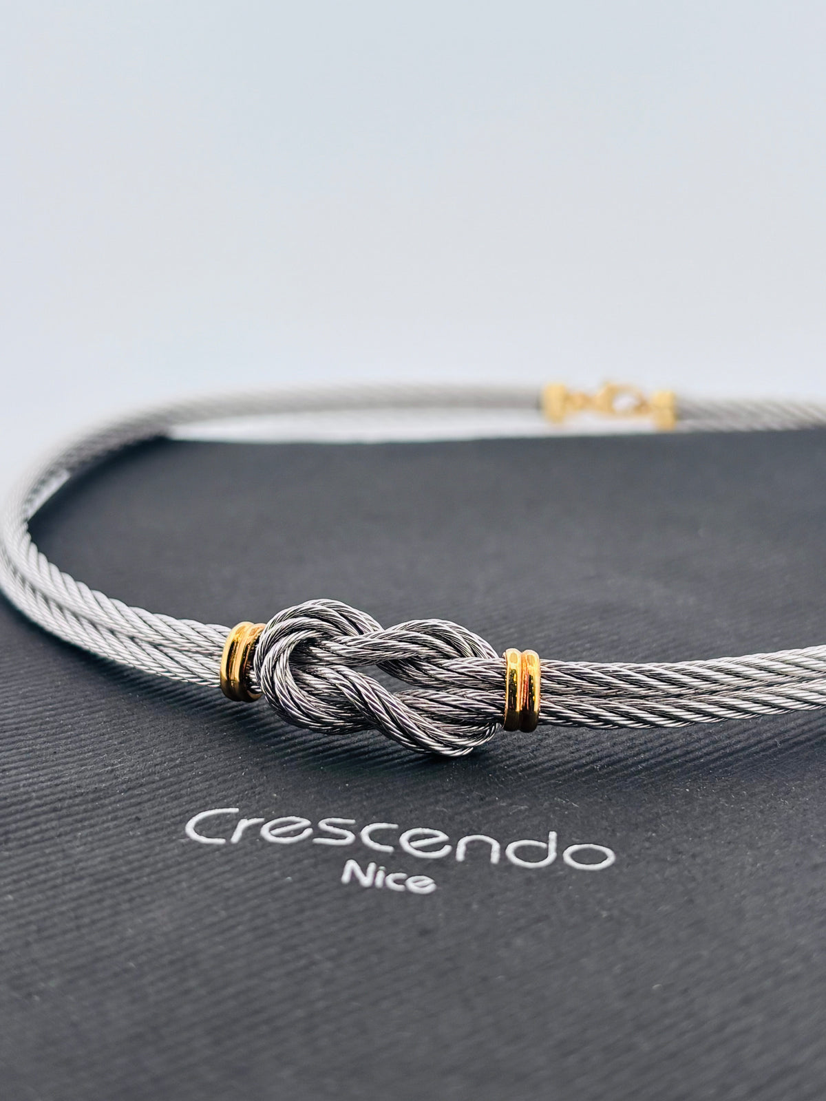 FRED Force 10 Vintage – Collier Nœud Marin en Or Jaune & Acier