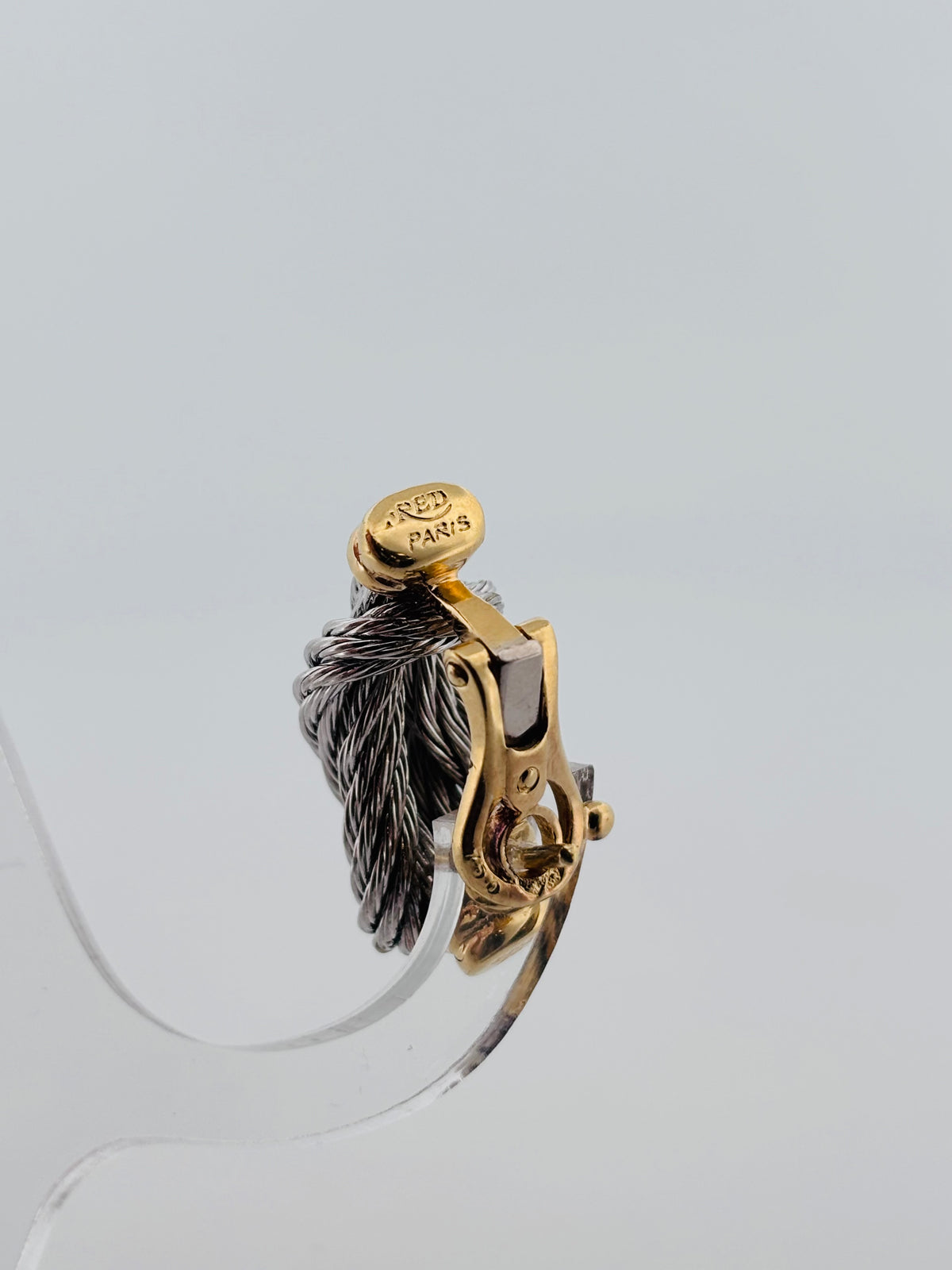 FRED Force 10 Vintage – Boucles d’Oreilles en Or Jaune & Acier